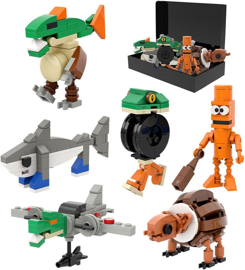 WDYTWFA Brainrot Building Blocks Set 290PCS 6-in-1 brainrot Toys, STEM Construction Toys for