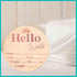 Hello World Newborn Announcement Sign - Custom Birth Stats Plaque for Photos