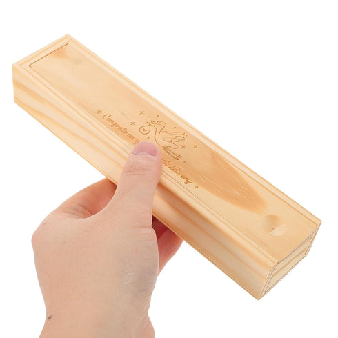 ERINGOGO Baby Announcement Pregnancy Box: Pregnancy Test Box for Announcement Reveal - Wood Souvenir Holder Memory