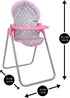 509 21", 3+ Crew: Cotton Candy Pink: Foodie Doll Highchair - Pink, Grey, Polka Dot - for Dolls Up to Sturdy, Kids