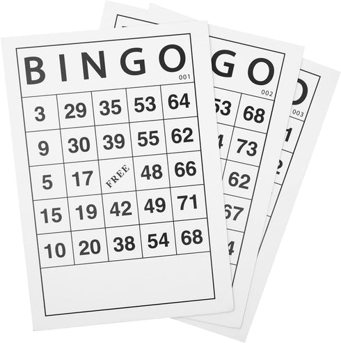 Juvale 180 Sheets Reusable Paper Bingo Cards Bulk - Disposable Number Game Set for Large Groups