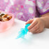 Bumkins Baby Utensils Set, Chewtensils Silicone Spoons for Dipping, Self-Feeding, Baby Led Weaning, Trainer Learning, First Stage Eating, Soft Practice Fork and Spoon, Babies 6 Months, Blue Jelly by Bumkins