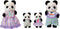 Calico Critters Pookie Panda Family, Dolls, Dollhouse Figures, Collectible Toys with 4 Figures Included