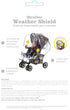 Jeep Standard Stroller Rain Cover, Universal Size, Waterproof, Windproof, Clear Vinyl Plastic Weather Shield