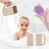 CAROFAFA 100% Baby Bath Rinse Cup Food Grade Silicone Wash Rinser Cup For Kids (Shifting Sand)