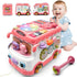 DELUTIQUE 1 12-18 1-3, 1st Baby Bus Toy for Year Old Girl Gifts, Montessori Musical Bus Toy for Baby Months, Baby Piano