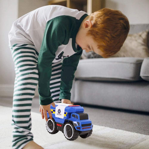 Liberty Imports Friction Powered Police Monster Truck Toy - Light & Sound Effects, Model Vehicle for Kids