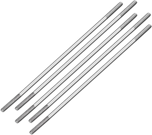 uxcell M2x75mm Pushrod Connector Stainless Steel Rod Linkage for RC Boat, Car, Airplane, Helicopter, 5pcs
