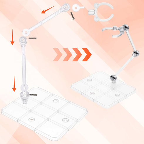 Exclaith 2 Pack 3.75" 6" 1/144 Action Figure Stand Assembly Action Figure Display Holder Base Doll Model Support Stand