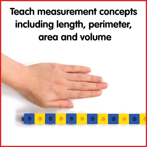 edxeducation Linking Cubes, Set of 100, Connecting and Counting Snap Blocks for Early Math
