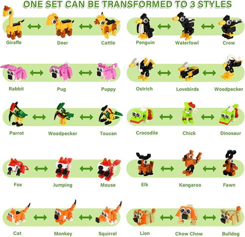 Zofunny 30 Packs Sets 4+ Building Blocks Party Favors for Kids, Mini Animals Building Block for Classroom Prizes
