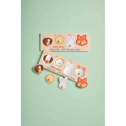 Mud Pie Children's Puzzle, Peek-A-Boo Mirror Toy
