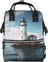 HCBPWVQA Light House Diaper Bag with Changing Pad and Pacifier Holder, Multifunction Laptop