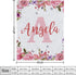 32x48 inches, Yoke Style Personalized Flannel Swaddle Blanket for Girls, Custom Baby Blanket with Name, Newborn Gifts