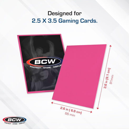 500 Count (10 Packs 50 2.5" 3.5" BCW Deck Guard - Double Matte Card Sleeves | Box of Sleeves) |Acid-Free, No PVC | Fits