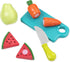 Battat Play Food for Toddlers, Farmers Market Basket and Chopping Board, Toy Food for Kids (37 Pcs)