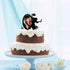 Congrats Grad 2025 Cake Toppers - Black Acrylic Photo Frame Cake Topper for Class of 2025 Graduate Party Supplies