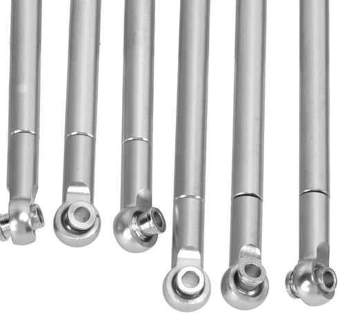 RC Tie Rod: 8PCS Metal Full Car Tie Rod for MN86 Series Model Upgrade, RC Car Parts, Silver