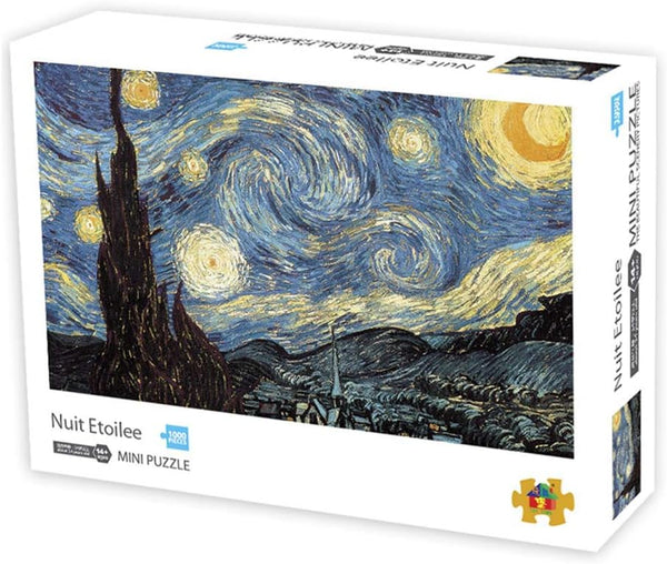 1000 Pieces Jigsaw Puzzle for Adults - The Smallest Size Starry Night - Difficult Famous Painting Puzzle