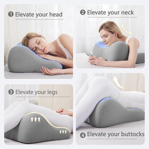YOVSGSOK Ergonomic Natural Latex Pillow for Adults & Pregnancy | Multi-Position Support Cushion for Sleeping, Lounging