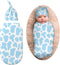 Pink Cow Print Newborn Baby Swaddle Blanket - With Beanie Hat Baby Receiving Blanket Wraps Gifts For Boys Girls Infant