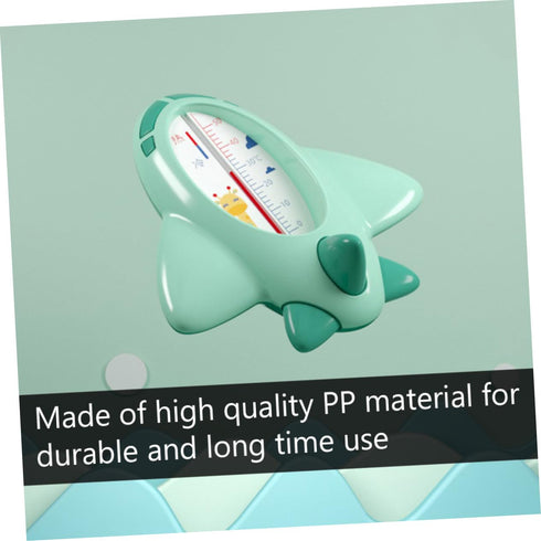 TOYANDONA Bath Water Thermometer Green Cartoon Plane Safe PP Material Newborn Floating Temperature Detector for Health