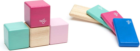 8 Piece Tegu Pocket Pouch Magnetic Wooden Block Set - Blossom