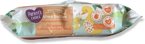 Parent's Choice 80ct Baby Wipes Shea Butter