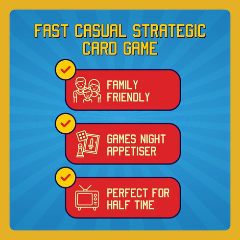 Fast, Fun Football Card Game for Families, Games Nights, Vacations & Tailgates | Enjoyed by Kids, Teens and Adults |