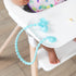 Bumkins Pacifier Clip Feeding Supplies for Baby Girl or Boy, Safe Platinum Silicone Toy Straps for Teether, Blue