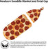 Burrito Pizzas Newborn Swaddling Blanket Beanie Hat Sets Soft Baby Receiving Funny Food Blanket Soft Sleeping Bag New Born Soft Sleep Sacks for Boys Girls by Qiankang