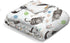 Watercolor Cats Baby Blanket, 30x40, Cute Cats Paws, Soft Flannel, Gift for Cat Lovers