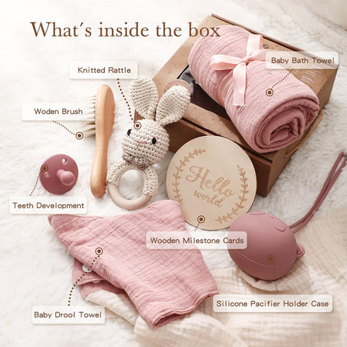 EERKEOD Set Set Set Baby Gift for Newborn New Baby Gift - Newborn Baby Essentials Baby Bath with Baby Blanket Baby