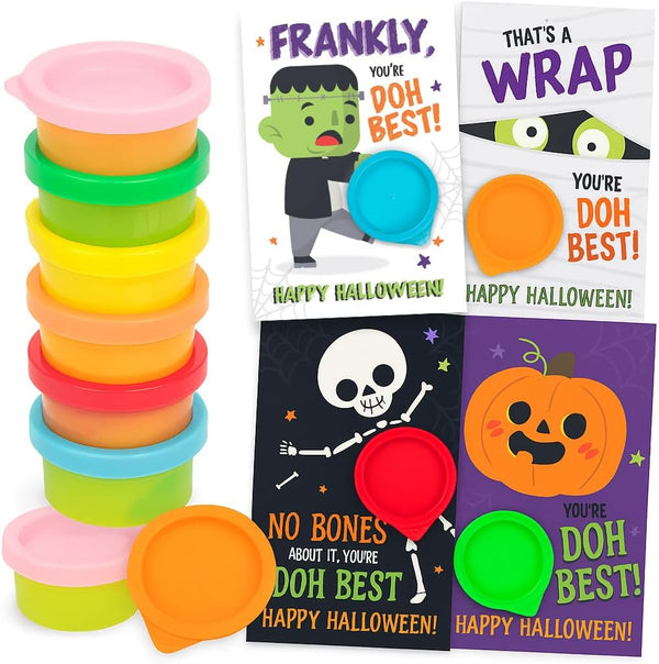 Play Dough Halloween Party Favors for Kids 30 Pack Non-Candy Gifts with