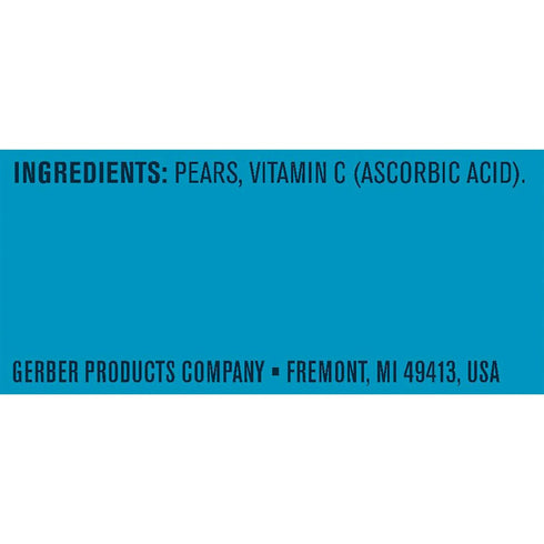 Gerber 2nd Food Baby Food Pear Puree, Natural & Non-GMO, 4 Ounce Tubs, 2-Pack (Pack of 8)