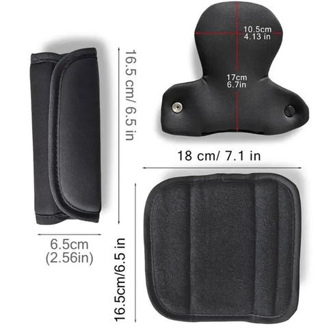 Bingche 3 Piece Adjustable Car Shoulder Belt Cover with Padded Comfort Compatible with Doona Machine Washable