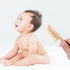 HOODANCOS Set 4pcs Wooden Comb and Woolen Brush for Scalp Care, Beech Wood Material with Soft Wool Bristles, Grooming