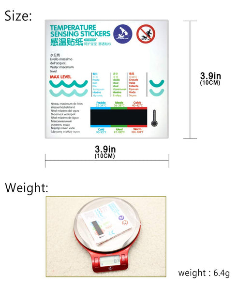 Kids Bath Thermometer 2 Pack, Waterproof Liquid Crystal Material, No Mercury/Glass, Easy to Use, Accurate Data