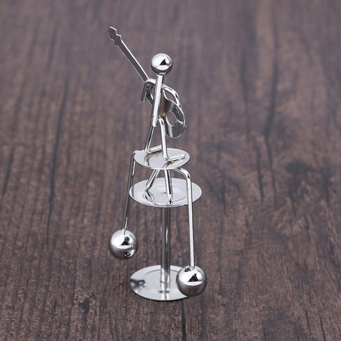 Veemoon Perpetual Motion Desktop Ornament, Small Physics Decor, Mini Iron Art for Home Office Decoration