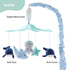 12 The Peanutshell Crib Mobile for Boys or Girls - Light and Dark Blue Musical Baby Crib Mobile with Lullabies, Ocean
