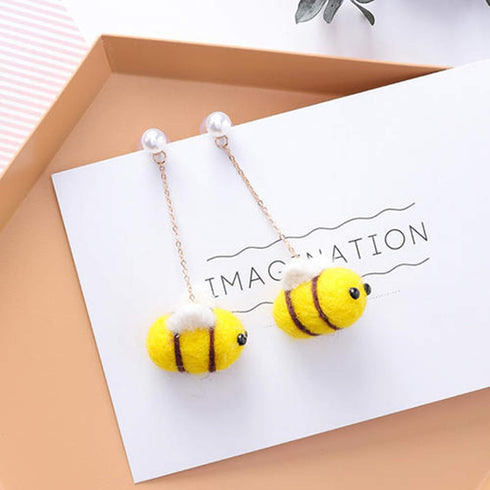 Prudance 12 Piece Wool Felt Bees, Cute DIY Craft Supplies for Baby Showers and Home Decoration