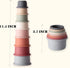 Stacking Cups Baby Toy, 8 Pcs Nesting Cups with Pattern for Kids 6 Months and Up, Montessori Bath Toys