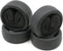 hobbysoul 4pcs RC 1/10 On Road Slick Tire Rubber Tyre Fit for 1:10 Touring Drift Car Wheel Rim