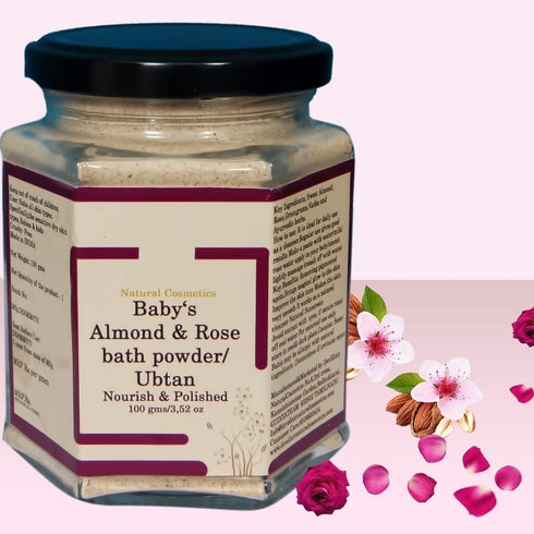 Generic VS Natural Cosmetics Babys Ubtan/Almond, Rose Traditional Bath Powder/Skin Polish nourishes