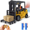 11 Channel RC Forklift - 1:24 Scale Construction Truck Toy, Yellow, 3+