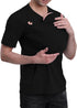 Jefuzh Mens Baby Carrier Shirt, Kangaroo Shirt for Dad and Baby V Neck