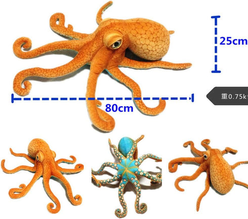 YunNasi 31.5 Inches Large Plush Octopus Stuffed Marine Animals Realistic Stuffed Octopus Soft Toy for Children