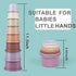 Baby Stacking Toy Cups, Toddler Stackable Bath Toy for 1-3, Nesting Cups for 6-12 Months, Montessori Gift for 2-4 Years