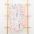 runzhuoyang 40x33 Rayon Made from Bamboo Baby Blanket for Girls, Purple Floral Print, Ruffle Trim, Soft and Comfy, Size