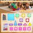 124PCS, 4 Set Upgraded Antibacterial Magnetic Tiles Including Large Square Tiles, Magnetic Building Blocks, Inhibits